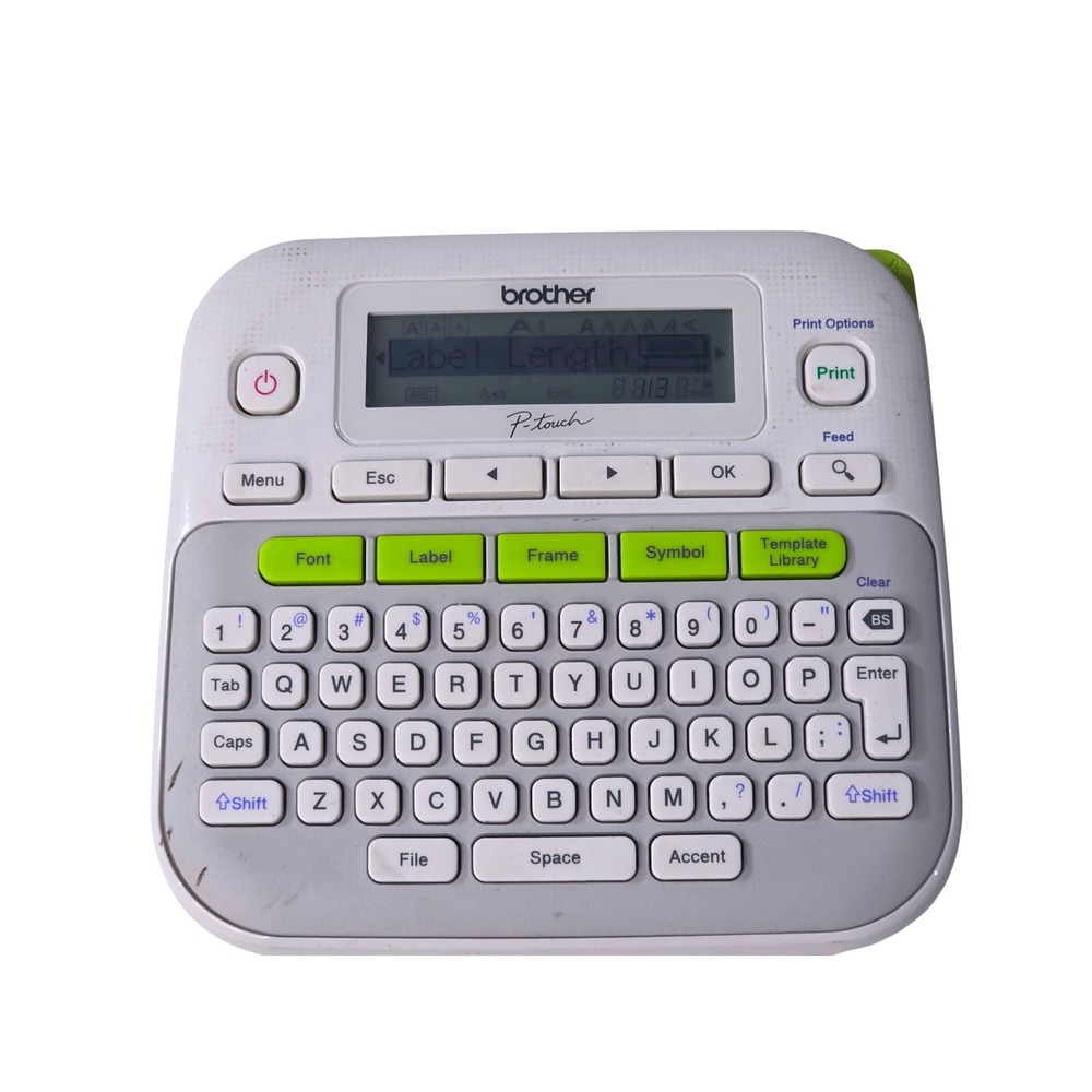 Brother P-Touch PT-D210 Portable Label Maker White Gray QWERTY Keyboard TZe Tape